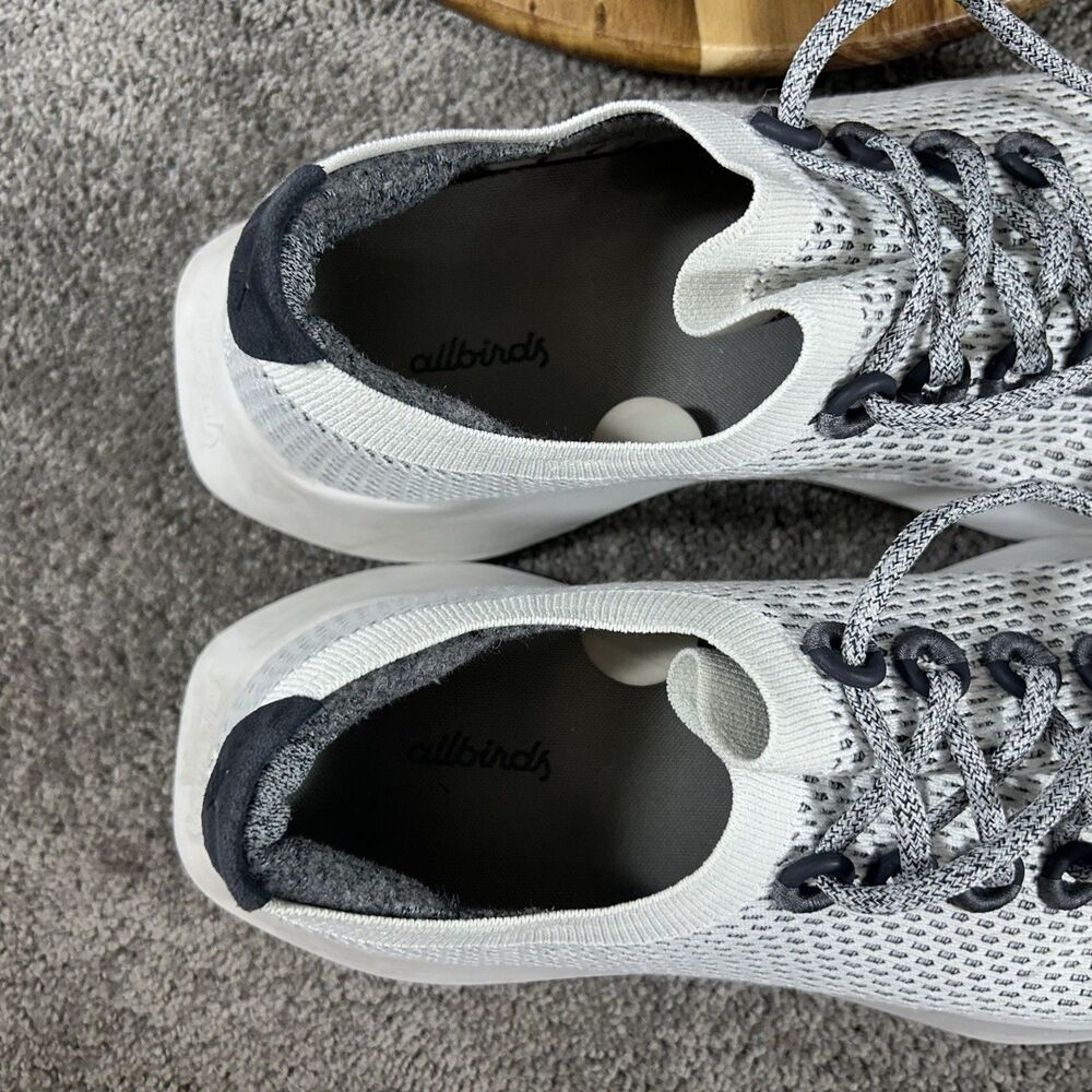 Allbirds Tree Dasher TD Mens Size 12.5 White Knit Athletic Running Shoes Used - Picture 9 of 11